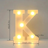 1pc White Decorative Led Light Up 6.3'' Number Letters Sign Night Lights Marquee For Home Wedding Party Birthday Christmas Decor Aimak Store