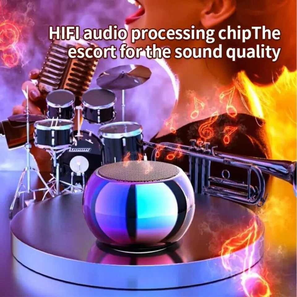 Wireless Bluetooth Speaker Portable Small Steel Gun Metal Heavy Stereo Surround Subwoofer Outdoor Mini Bluetooth Small Speaker Aimak Store