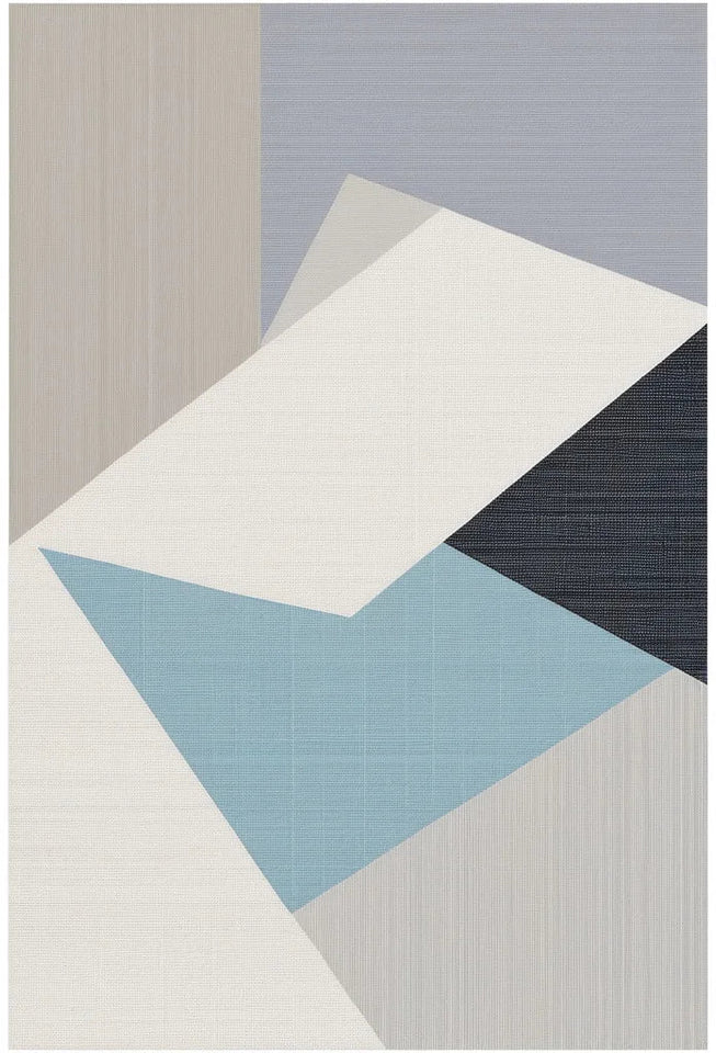 VIKAMA Nordic Patchwork Faux Wool Rug - Non-Slip, Easy Clean Living Room, Bedside, Sofa Mat for Home Decor, 50x80cm Aimak Store