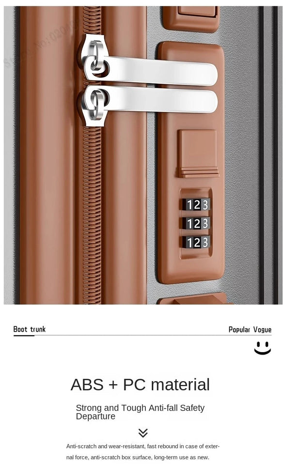 18-28Inch Wide Trolley Suitcase Mute Brake Wheels USB Port Password Boarding Box Multifunctional Large Capacity Suitcase Aimak Store