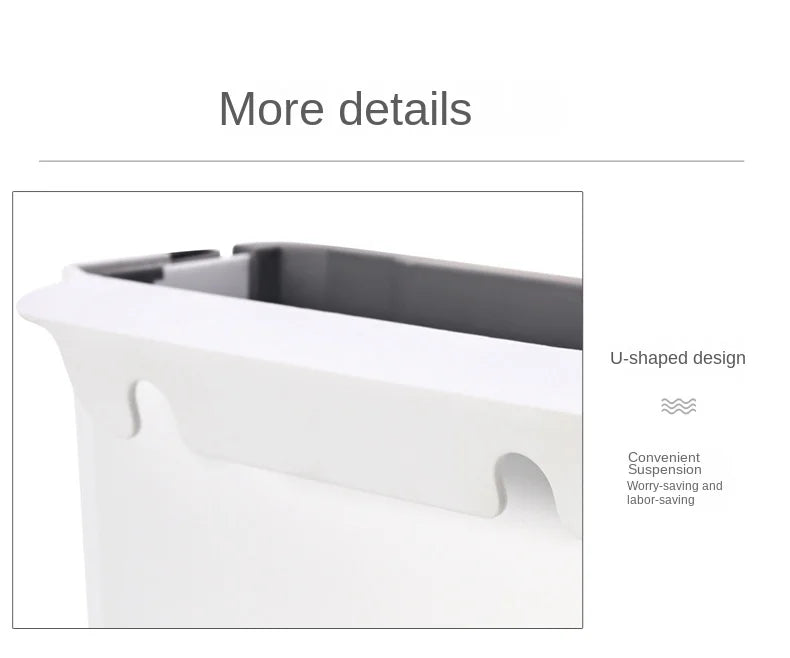 Wall Mounted Hanging Cabinet Rubbish Waste Bin Container Folding Kitchen Trash Can Garbage Storage Box Bags Aimak Store