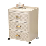 Modern Minimalist Nightstand with Drawers|Faux Wood Bedside Storage Cabinet Movable Bedroom Organizer Space-Saving HomeFurniture Aimak Store