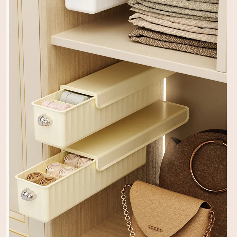 1pc Pull-out Underwear Bra Organizer Drawer Socks Storage Box Wall Mounted Panties Boxes Bedroom Closet Organizer Spave Saving Aimak Store
