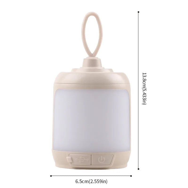 1PCS Genuine Mini LED Camping Atmosphere Light Portable ABS Tent Lamp USB Rechargeable Waterproof for Outdoor Hiking Travel