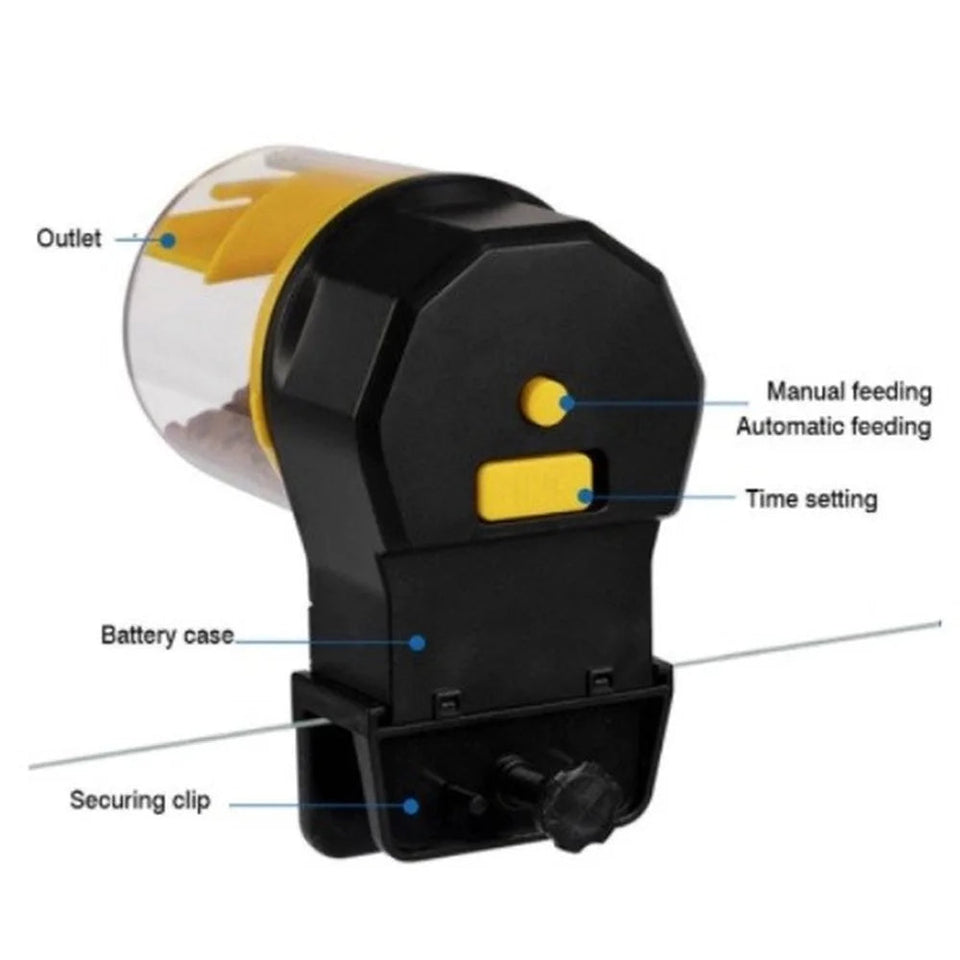 Automatic fish tank feeder intelligent timing automatic feeder aquarium goldfish feeder large capacity fish aquarium feeder Aimak Store