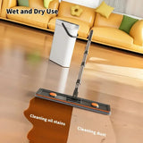 JOYBOS 40cm Spin Flat Mop Set Hand Free Wring With Dual Chamber Bucket Washable Microfiber Wet&Dry For Home Floor Cleaning Mops Aimak Store