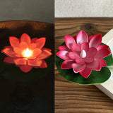 1PC Artifical Floating Lotus Night Light 10cm Flower Lotus Lamp Waterproof Lights Christmas Garden Pool Pond Fountain Decoration Aimak Store