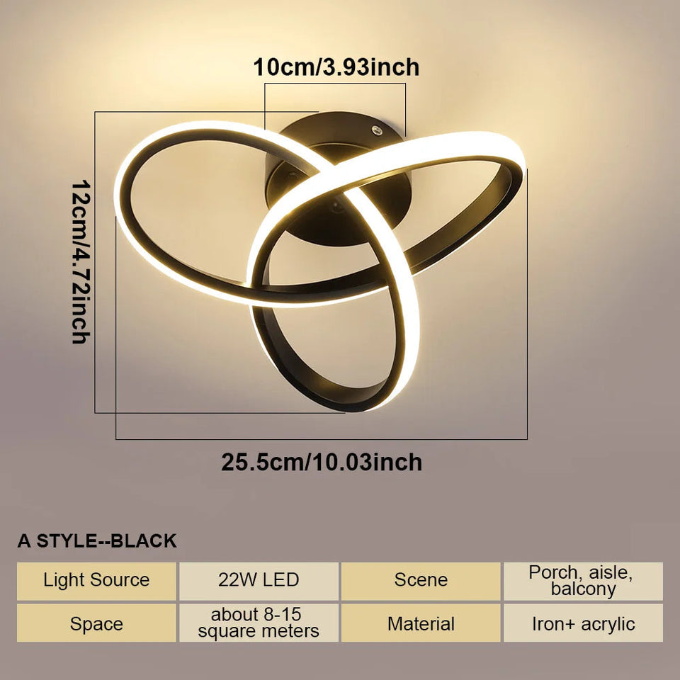 LED Ceiling Light Modern Aisle Ceiling Lamp Indoor Hallway Lighting Small Surface Mounted Fixtures Bedroom Balcony Office Lights Aimak Store