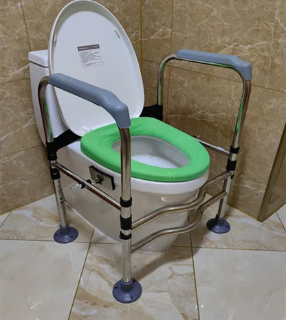 Non Slip Bathroom Armrest Easy To Install Toilet Chair Stainless Steel Lavatory Support Frame Foldable Safety Shower Seat