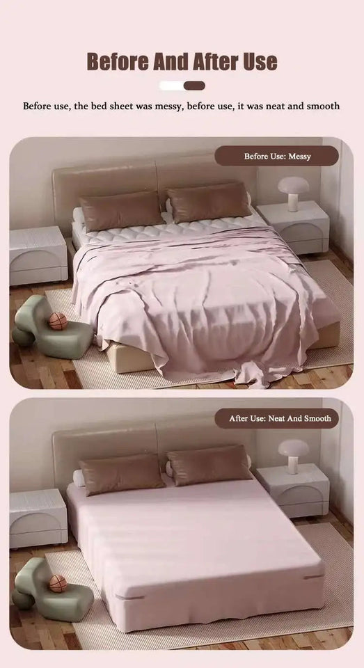 4PCS Neat Sheets Invisible Bed Sheet Holder Clips No Slip NeedleFree Grippers Secure Safe Bedding Anti-Shift Fasteners Home Crib Aimak Store