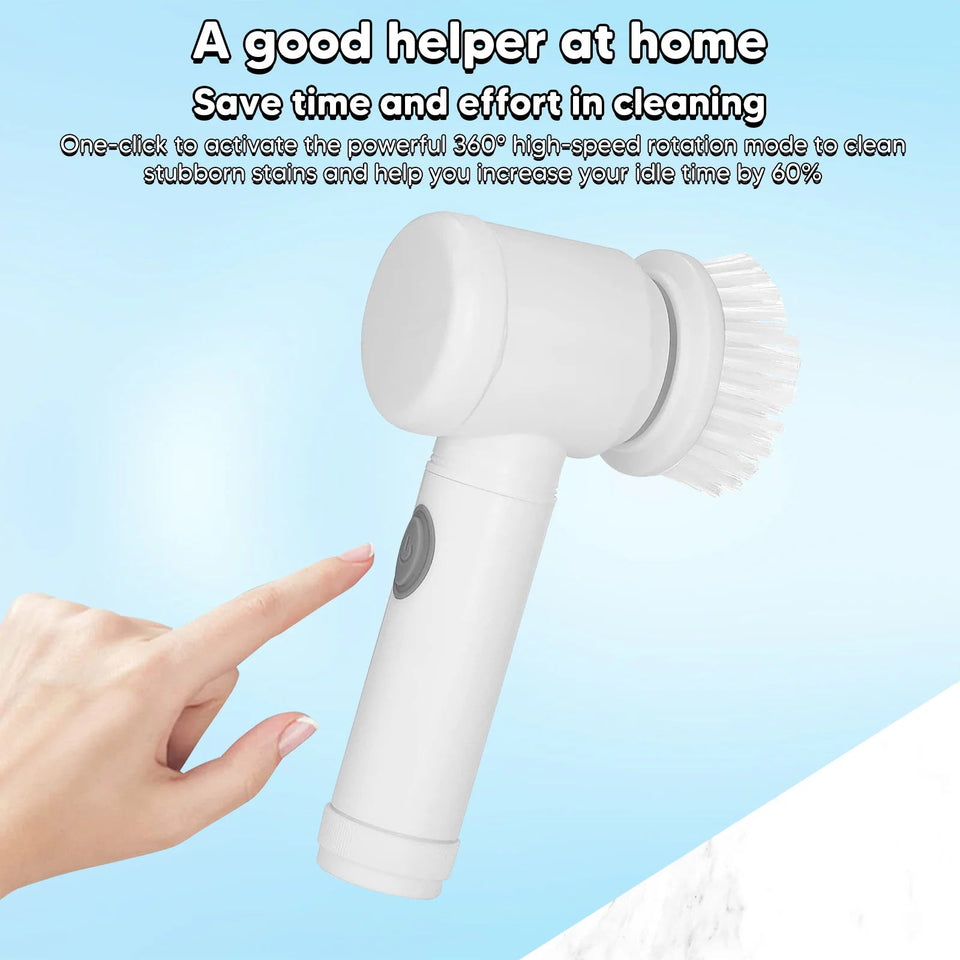 Electric Spin Scrubber Cleaning Brush Rotating Scrubber Wireless USB 3 Heads Multi-Purpose Scrubber for Kitchen Stove Dishes, Aimak Store