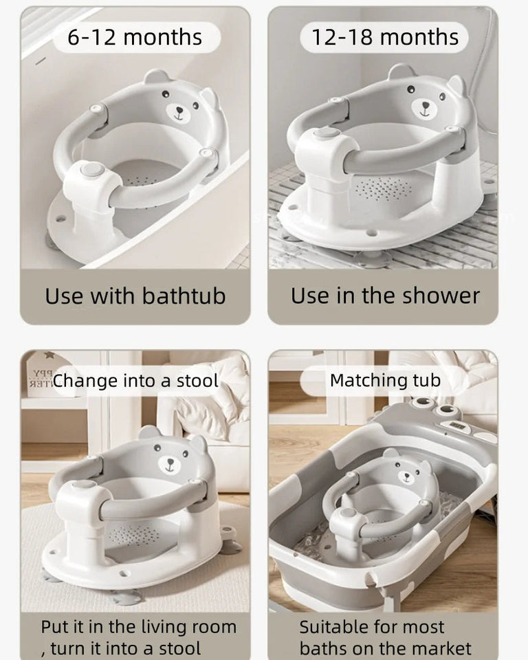 Baby home bath seat children bath artifact bath stool can sit baby bath chair bath tub bracket non-slip bath stool Aimak Store