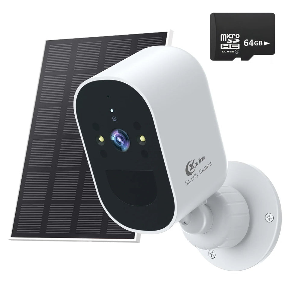 XVIM 4MP Solar Security Camera Wireless WiFi 4MP Solar Battery Powered Camera HD Home Surveillance Protection Aimak Store