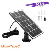 8W 5V Solar Panel Charger Type-c/DC5521 Solar Panel Kit IPX6 Waterproof Outdoor Solar Charger for Security Camera/Home Light Aimak Store