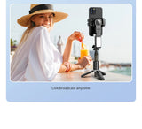 Q18 Desktop Following the shooting Mode Gimbal Stabilizer Selfie Stick Tripod with Fill Light for iPhone Cell Phone Smartphone Aimak Store