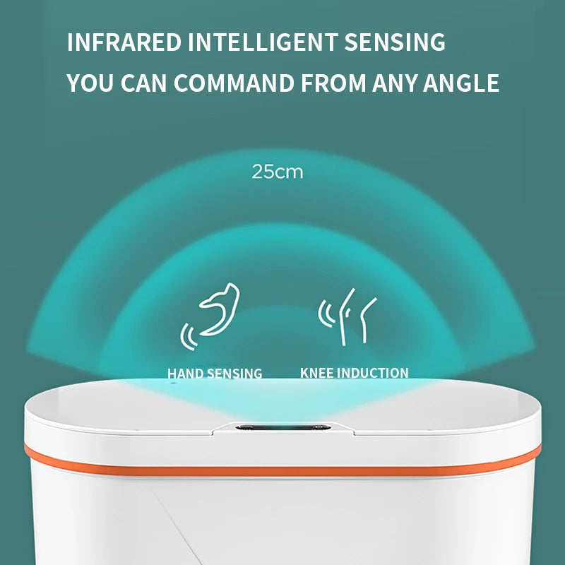 15L Aromatherapy Smart Sensor Trash Can Garbage Bin Electronic Trash Bin Narrow Toilet Rubbish Wastebasket for Home Kitchen Bath Aimak Store