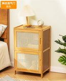 Modern Simple Storage Small Night Stand Household Bedside Table Solid Wood Bedchamber Large Capacity Home Furniture Aimak Store