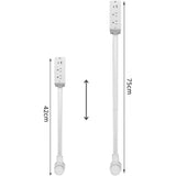 Electrical Outlet Extender 2 AC USB-A USB-C Wall Charger 2 Sockets 180° Rotation Stretchable Electrical Outlet Table Extender Aimak Store