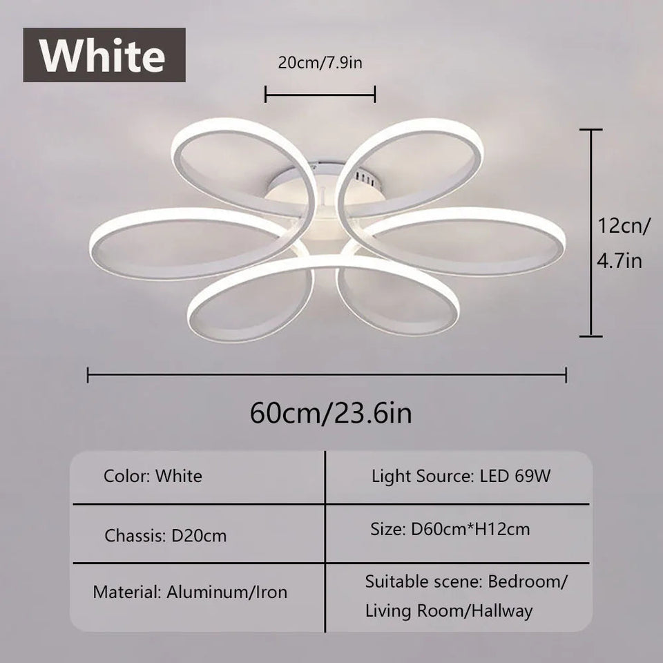 60CM 75W LED Ceiling Lights Living Room Bedroom Lights Indoor Lights Living Room Foyer Lighting Fixtures ceiling led lights Aimak Store