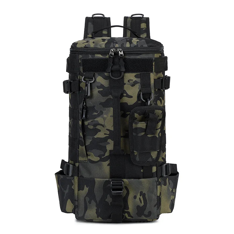 Tactical Fishing Backpack Tackle Bag with Rod Holders Fish Equipment Storage Molle Camping Hiking Outdoor Multifunctional Bag Aimak Store