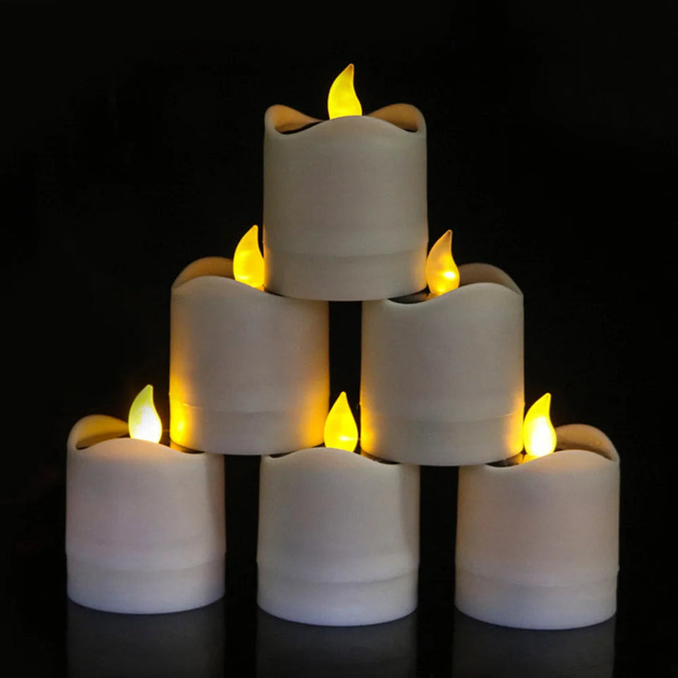 Romantic Solar Energy LED Light Candle Lamp Waterproof Nightlight for Home Decoration Yellow Flameless Fake Electronic Candle Aimak Store