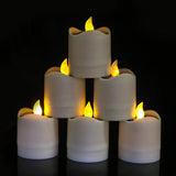 Romantic Solar Energy LED Light Candle Lamp Waterproof Nightlight for Home Decoration Yellow Flameless Fake Electronic Candle Aimak Store