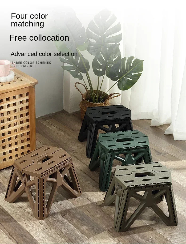 Outdoor Small Stool Portable Folding Stool High Load Bearing Durable Small Chair Fishing Stool Beach Stool Camping Stool