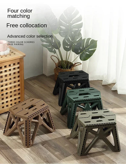 Outdoor Small Stool Portable Folding Stool High Load Bearing Durable Small Chair Fishing Stool Beach Stool Camping Stool