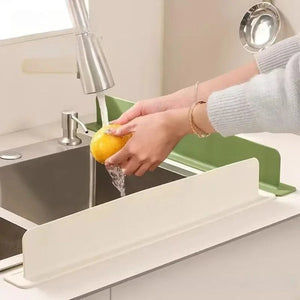 Silicone Kitchen Sink Water Splash Guard Washing Basin Anti-splash Stopper Waterproof Splatter Screen Bar Anti-water Board Aimak Store