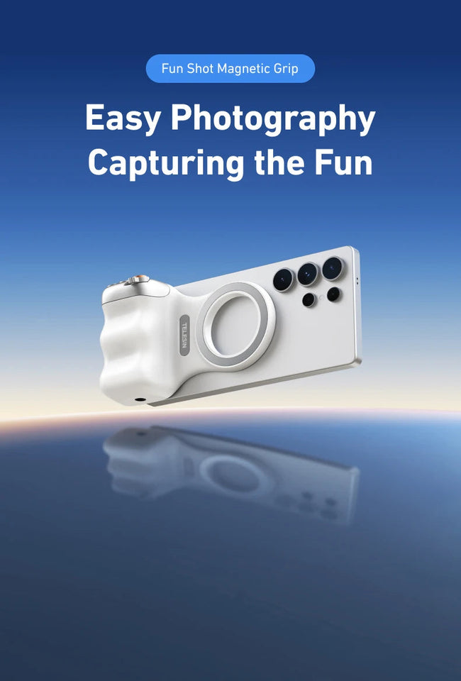TELESIN Magnetic Phone Camera Shoot Hand Grip Phone Holder Shooting Aid Remote Control Handle for Iphone HUAWEI SAMSUNG Phone Aimak Store