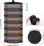 2ft Herb Drying Rack 2/4/6/8 Layer Folding Mesh Hanging Basket Dryer Net with Zippers for Seeds Flowers Buds Fit in Grow Tents Aimak Store