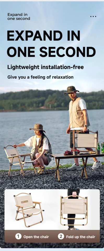 SUNNYFEEL Camping Kermit Chair Durable 200KG Load Bearing Portable Outdoor Folding Chair with 54cm Wide Seat for Hiking Fishing Aimak Store