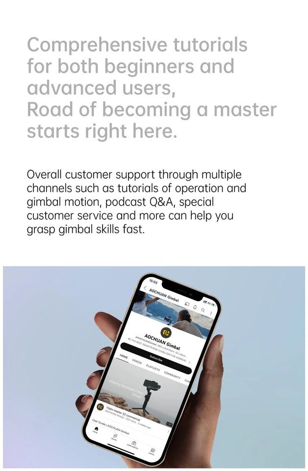 AOCHUAN Smart XE 3-Axis Handheld Gimbal Stabilizer for Smartphone iPhone Android Face Tracking Tiktok Vlog Live Streaming Aimak Store