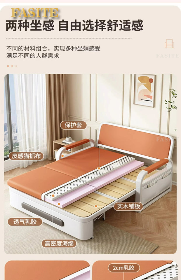 2025 New 1.2 Multi functional single double bed room sofa bed folding dual-use Internet new living room On Sale Aimak Store
