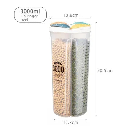 Kitchen Storage Container Large Food Storage Container 360° Rotating Rice Barrels Sealed Cereal Dispenser Rice Tank Grain Box Aimak Store