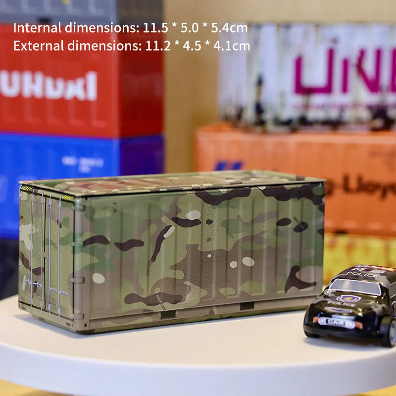 New Container Mini Iron Box Small Container Model Storage Box Creative Desktop Ornament Storage Rack Multi-Functional Metal Box Aimak Store