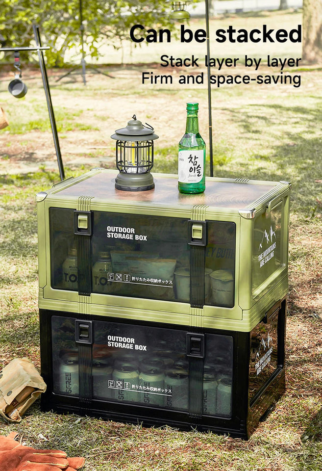 UFORU Outdoor camping storage box Car trunk organizer Car multilayer thickened with cover picnic storage folding box Aimak Store