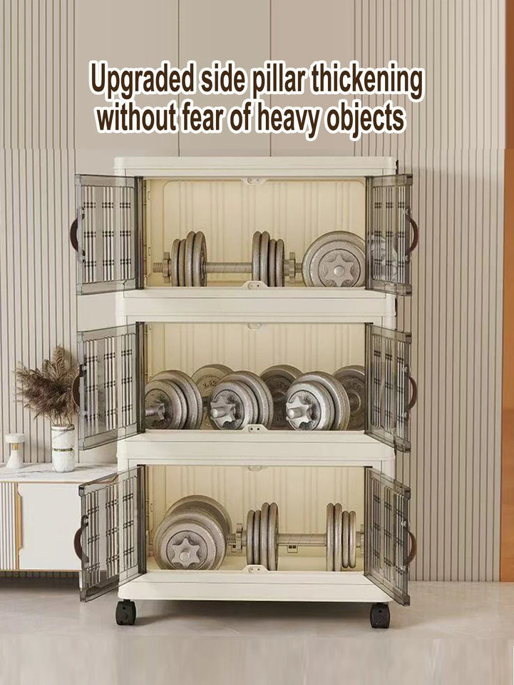 Large Capacity Multifunction Folding Storage Cabinet Dustproof Wardrobe Closet Organizer Easy-to-Install Storage Boxes Aimak Store