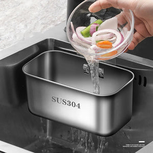 304 Stainless Steel Sink Strainer Basket Sink Filter Drain Fruit Vegetable Drainer Filte Leftovers Soup Garbage Box Kitchen Tool Aimak Store