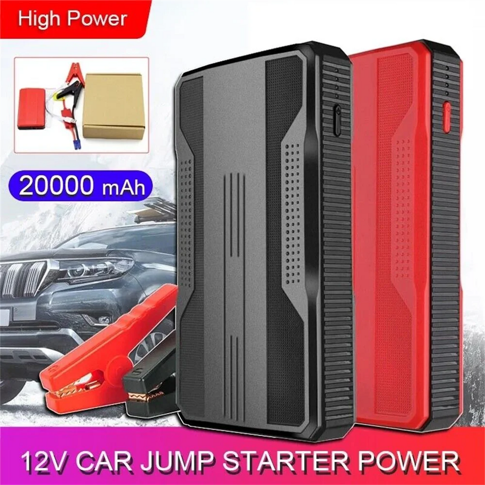 20000mAh High Power Car Battery Jump Starter Portable Car Battery Booster Charger Booster Power Bank Starting Device USB Port Aimak Store