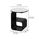 Home Living Room Iron Art Sofa Table Modern Round Feeding Table Bedroom Bedside Cabinet Elegant Nightstand Stylish End Table Aimak Store