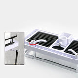 Bathroom Shower Storage Rack Organizer No Drilling Lifting Rod Shower Head Holder Shower Gel Shampoo Tray Holder Pole Shelves Aimak Store