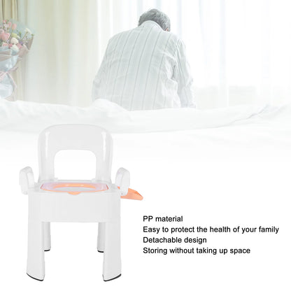 Commode Chair Commode Shower Chair Detachable Folding Non Slip Strong Load Bearing Toilet Safety Chair for Bathroom Squat Toilet