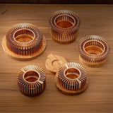 Gold Hollow Aluminum Alloy Teapot Warmer Coffee Pots Candle Base Heater Stove Household Glass Teapot Tea Stove Milk Warmer Stand Aimak Store