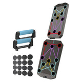 Folding Push-up Board Portable Fitness Equipment Multi-Functional Abdominal Enhancement Support Heavy Duty Non Slip for Home Gym Aimak Store