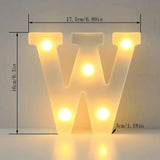 1pc White Decorative Led Light Up 6.3'' Number Letters Sign Night Lights Marquee For Home Wedding Party Birthday Christmas Decor Aimak Store