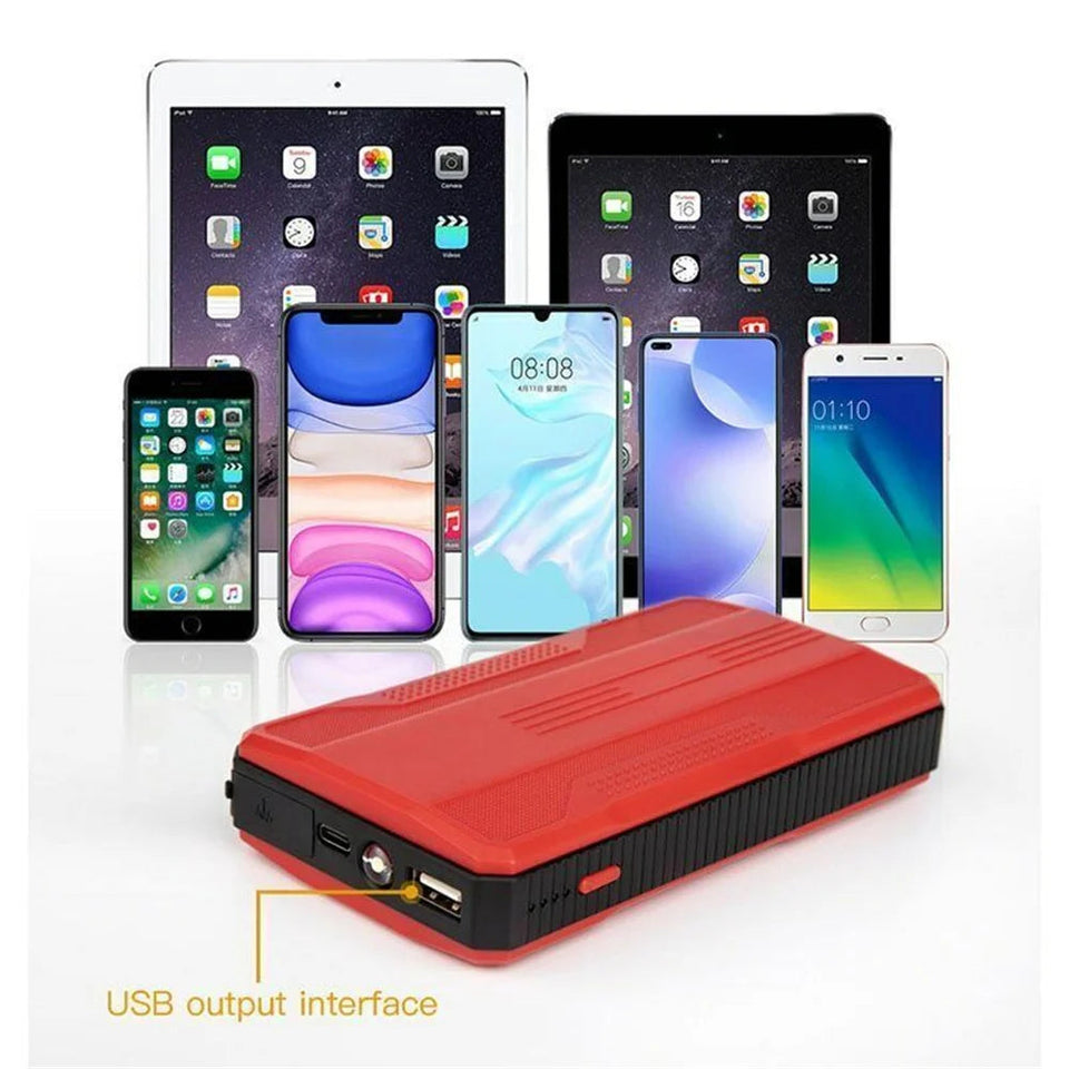 20000mAh High Power Car Battery Jump Starter Portable Car Battery Booster Charger Booster Power Bank Starting Device USB Port Aimak Store
