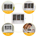 25.4*21.8cm Shake Away Anxiety Bookshelf Figurine Wooden Miniature Pocket Bookcase Bookshelf Insert Ornament Book Lovers Gift Aimak Store