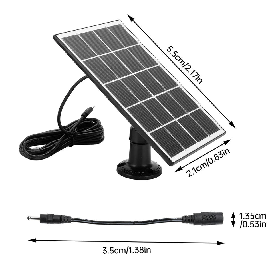 8W 5V Solar Panel Charger Type-c/DC5521 Solar Panel Kit IPX6 Waterproof Outdoor Solar Charger for Security Camera/Home Light Aimak Store