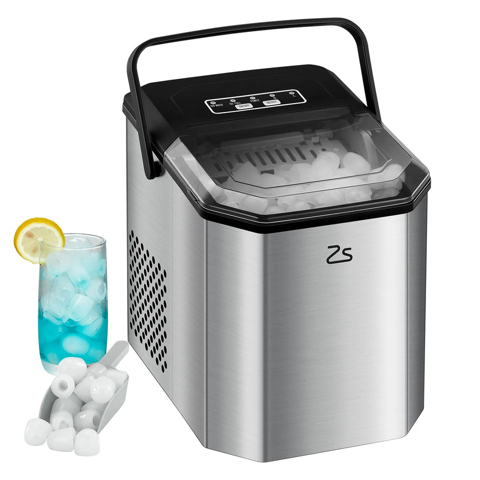 Countertop Ice Maker, 26 lbs in 24 Hrs, 9 Cubes Ready in 6 Mins with Ice Scoop and Basket, Portable Ice Cube Maker Self-Cleaning Aimak Store